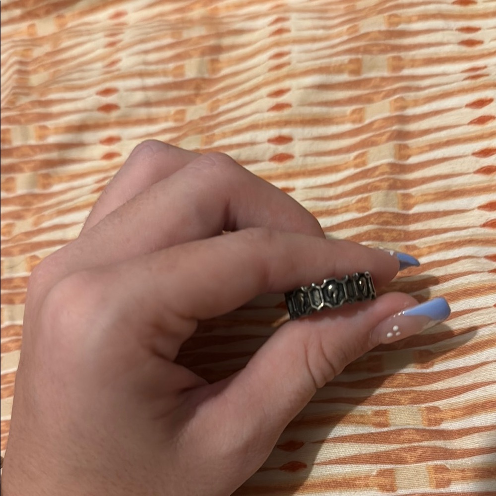 Silver Geometric Ring